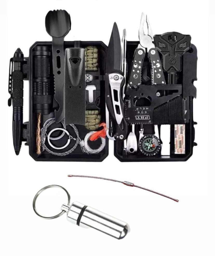 KIT DE SUPERVIVENCIA MULTI/USOS 17 PIEZA