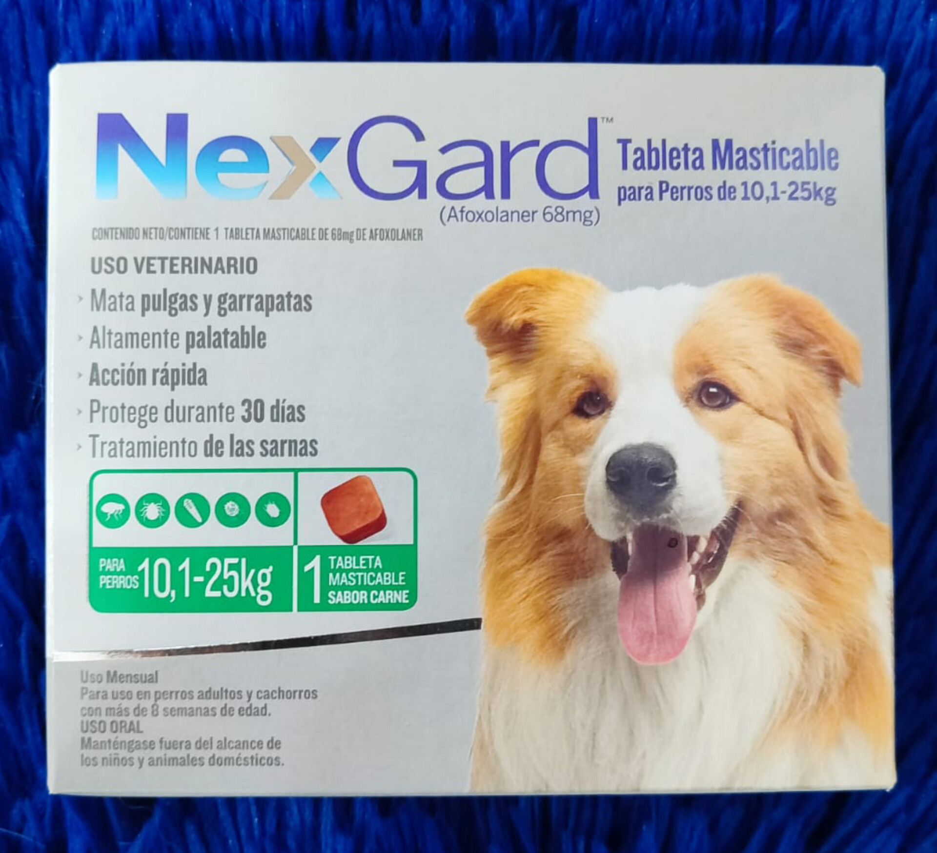 Nexgard 10 a 25Kg. Antiparasitario perro